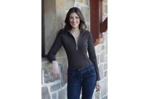 Goode Rider Long Sleeve Ideal Show Shirt in Chocolate