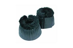 Walsh Fleece Topped Ribbed Bell Boots in Black