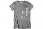Stirrups I'd Rather Be Riding Ladies Tee Shirt in Raspberry