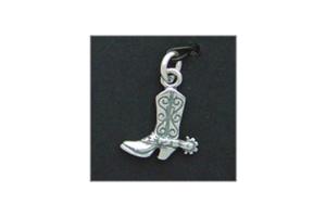 Sterling Silver Boot & Spurs Charm