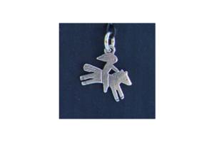 Sterling Silver Pony Rider Charm by Cascade Sterling